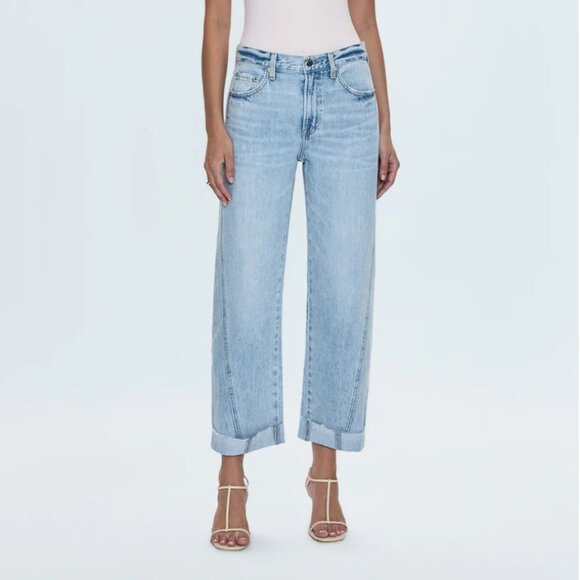 pistola Denim - Pistola | Kacey Mid Rise Cuffed Straight Jeans Berkeley Wash | Size 32